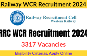 RRC WCR Recruitment 2024 Notification Out, Apply Online for 3317 Vacancies